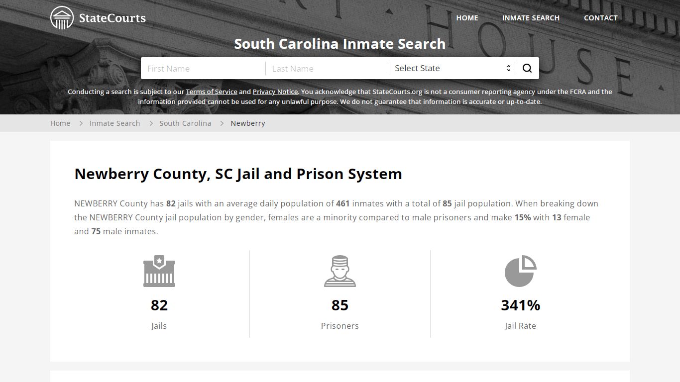 Newberry County, SC Inmate Search - StateCourts